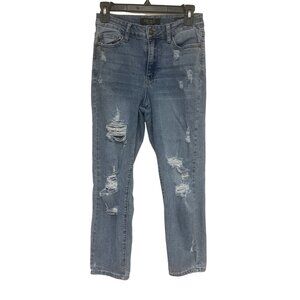 Judy Blue Boyfriend Fit Distressed Jeans - Size 3/26 Light to med. wash